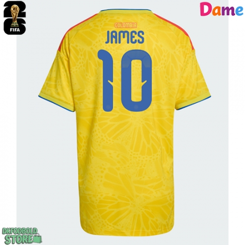 Colombia James Rodriguez #10 Replika Hjemmebanetrøje Dame VM 2026 Kortærmet